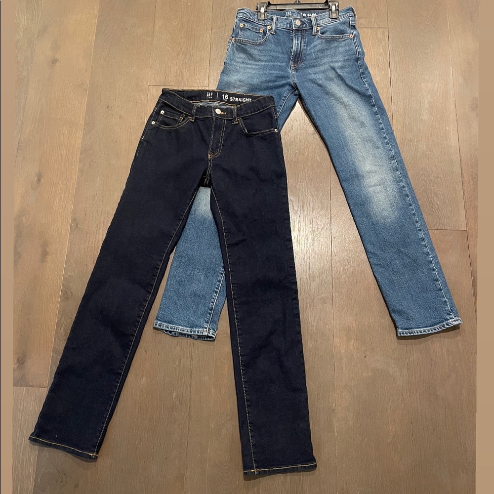 TWO PAIRS teen boy Gap jeans